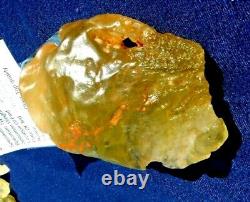 Libyan Desert Glass Meteorite Tektite impact specimen(2030 crt) Natural Hole