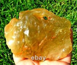 Libyan Desert Glass Meteorite Tektite impact specimen(2030 crt) Natural Hole