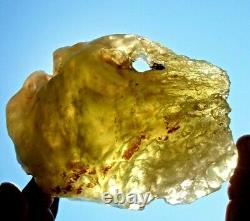 Libyan Desert Glass Meteorite Tektite impact specimen(2030 crt) Natural Hole