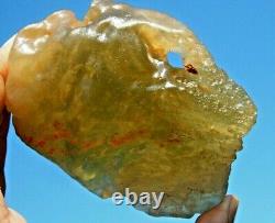 Libyan Desert Glass Meteorite Tektite impact specimen(2030 crt) Natural Hole