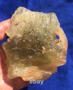 Libyan Desert Glass Meteorite Tektite impact specimen(2030 crt) Natural Hole