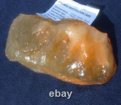 Libyan Desert Glass Meteorite Tektite impact specimen(2300 crt) Nice Color