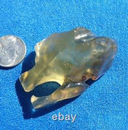 Libyan Desert Glass Meteorite Tektite impact specimen(240 crt)Nice Tunnel Shape