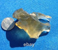 Libyan Desert Glass Meteorite Tektite impact specimen(240 crt)Nice Tunnel Shape