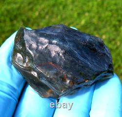 Libyan Desert Glass Meteorite Tektite impact specimen(255 crt) Very Dark brown