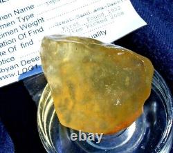 Libyan Desert Glass Meteorite Tektite impact specimen(260 crt)Fully Gem AAAAA