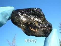 Libyan Desert Glass Meteorite Tektite impact specimen(270 crt)Dark Black Gem A+