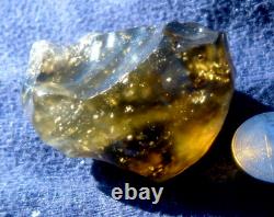 Libyan Desert Glass Meteorite Tektite impact specimen(275 crt)Cristobalites Gem