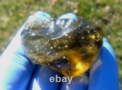 Libyan Desert Glass Meteorite Tektite impact specimen(275 crt)Cristobalites Gem