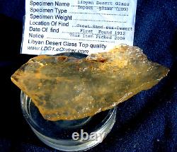 Libyan Desert Glass Meteorite Tektite impact specimen(275 ct)Thin- Angel Chime