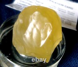 Libyan Desert Glass Meteorite Tektite impact specimen(280 crt) Dimples Gem AAAA