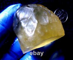 Libyan Desert Glass Meteorite Tektite impact specimen(280 crt) Dimples Gem AAAA