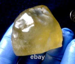 Libyan Desert Glass Meteorite Tektite impact specimen(280 crt) Dimples Gem AAAA