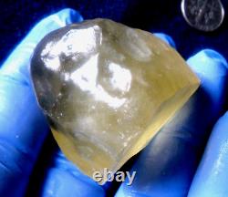 Libyan Desert Glass Meteorite Tektite impact specimen(280 crt) Dimples Gem AAAA