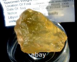 Libyan Desert Glass Meteorite Tektite impact specimen(300 crt)Dimples Best Gem