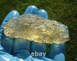 Libyan Desert Glass Meteorite Tektite impact specimen(300 crt)Dimples Gem yellow