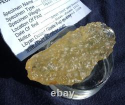 Libyan Desert Glass Meteorite Tektite impact specimen(300 crt)Dimples Gem yellow