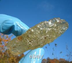 Libyan Desert Glass Meteorite Tektite impact specimen(300 crt)Dimples Gem yellow