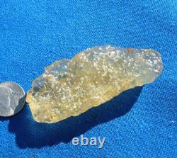 Libyan Desert Glass Meteorite Tektite impact specimen(300 crt)Dimples Gem yellow