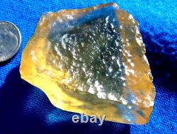 Libyan Desert Glass Meteorite Tektite impact specimen(300 ct)Dimples Yellow Gem