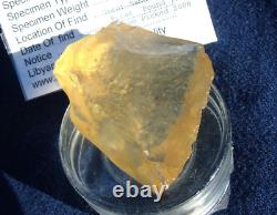 Libyan Desert Glass Meteorite Tektite impact specimen(300 ct)Dimples Yellow Gem