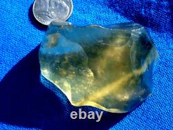 Libyan Desert Glass Meteorite Tektite impact specimen(300 ct)Dimples Yellow Gem