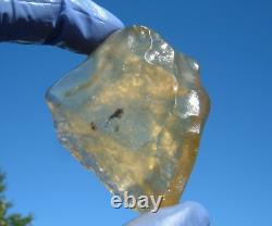 Libyan Desert Glass Meteorite Tektite impact specimen(300 ct)Dimples Yellow Gem