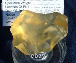 Libyan Desert Glass Meteorite Tektite impact specimen(300 ct)Dimples Yellow Gem