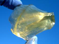 Libyan Desert Glass Meteorite Tektite impact specimen(300 ct)Dimples Yellow Gem