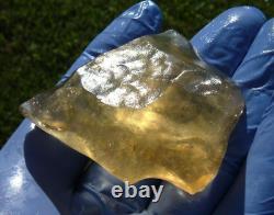 Libyan Desert Glass Meteorite Tektite impact specimen(300 ct)Dimples Yellow Gem