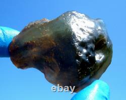 Libyan Desert Glass Meteorite Tektite impact specimen(305 ct)Dimples Super dark