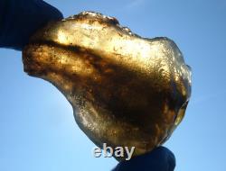 Libyan Desert Glass Meteorite Tektite impact specimen(305 ct)Dimples Super dark