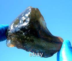 Libyan Desert Glass Meteorite Tektite impact specimen(305 ct)Dimples Super dark