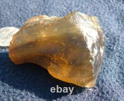 Libyan Desert Glass Meteorite Tektite impact specimen(305 ct)Dimples Super dark