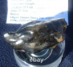 Libyan Desert Glass Meteorite Tektite impact specimen(310 crt)Very Dark Black