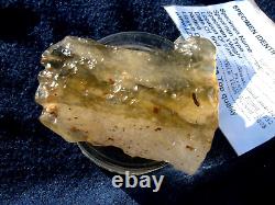 Libyan Desert Glass Meteorite Tektite impact specimen(320 crt)Flat- Dark Green