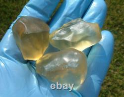 Libyan Desert Glass Meteorite Tektite impact specimen(325 crt)3 round Gems AAAA