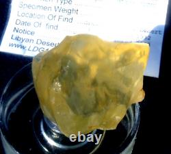 Libyan Desert Glass Meteorite Tektite impact specimen(325 ct)Dimples Super AAA+