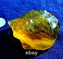 Libyan Desert Glass Meteorite Tektite impact specimen(330 crt)dimples Green Gem