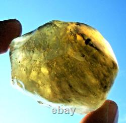 Libyan Desert Glass Meteorite Tektite impact specimen(330 crt)dimples Green Gem