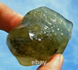 Libyan Desert Glass Meteorite Tektite impact specimen(330 crt)dimples Green Gem