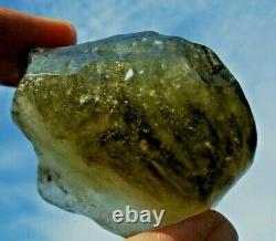 Libyan Desert Glass Meteorite Tektite impact specimen(330 crt)dimples Green Gem