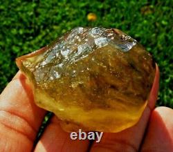 Libyan Desert Glass Meteorite Tektite impact specimen(330 crt)dimples Green Gem