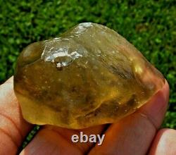 Libyan Desert Glass Meteorite Tektite impact specimen(330 crt)dimples Green Gem