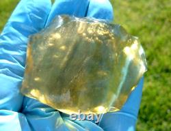 Libyan Desert Glass Meteorite Tektite impact specimen(330 ct)Dimples Gem yellow