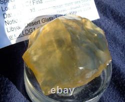 Libyan Desert Glass Meteorite Tektite impact specimen(330 ct)Dimples Gem yellow