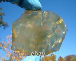 Libyan Desert Glass Meteorite Tektite impact specimen(330 ct)Dimples Gem yellow