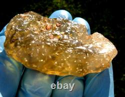 Libyan Desert Glass Meteorite Tektite impact specimen(335 crt) 5 Natural Holes