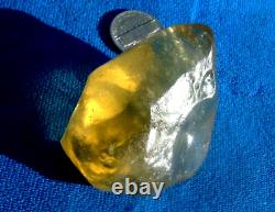 Libyan Desert Glass Meteorite Tektite impact specimen(335 crt) Yellow Gem AAAA+