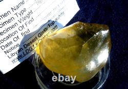 Libyan Desert Glass Meteorite Tektite impact specimen(335 crt) Yellow Gem AAAA+